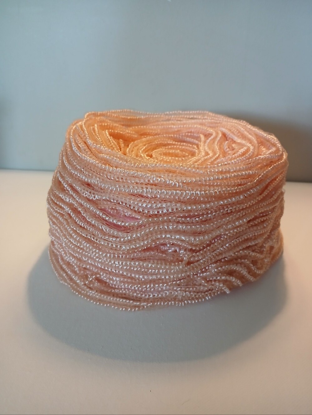 Vintage Sue Lee by Irving Pill Box Peach Hat - Women Accessories